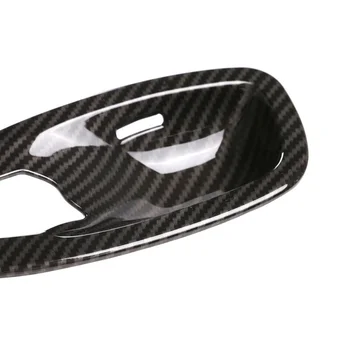 

4pcs/Set Carbon Fiber Style Door Handle Bowl Decoration Cover Trim For BMW 5 Series E60 E61 2006-2010 Car Accessories