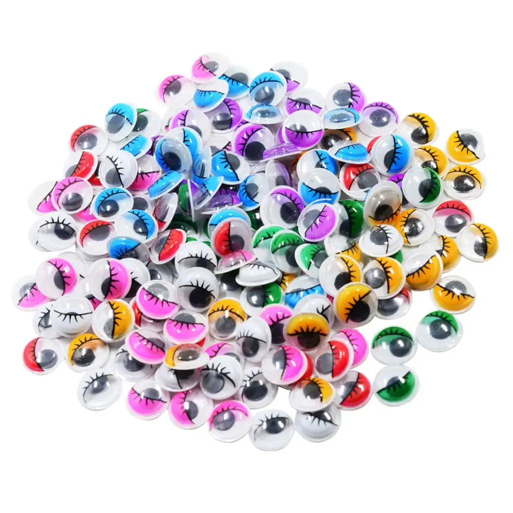 168pcs SELF ADHESIVE Google Wiggly Eyelash Eye Embellishments DIY Craft 12mm | Дом и сад