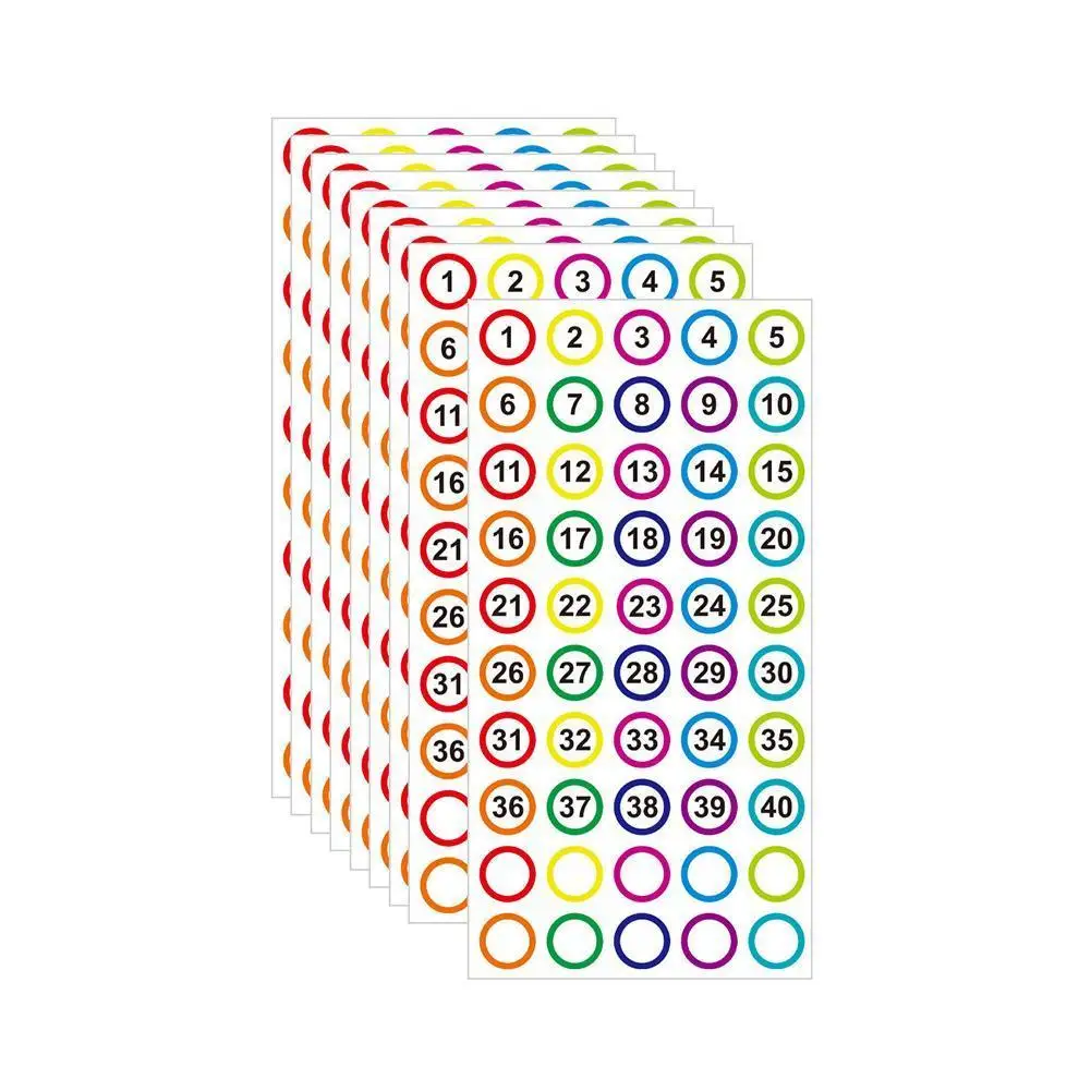 

Number Label Stickers Round 1 Inch Serial Number Stickers Size Stickers Office File Marking Stickers Numbering Tags Decoration