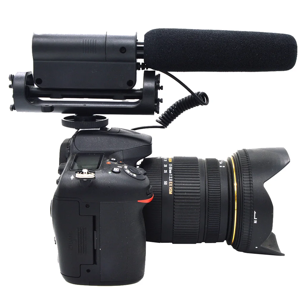 Конденсаторный микрофон для цифровой зеркальной камеры 3 5 мм видеозаписи Canon Nikon