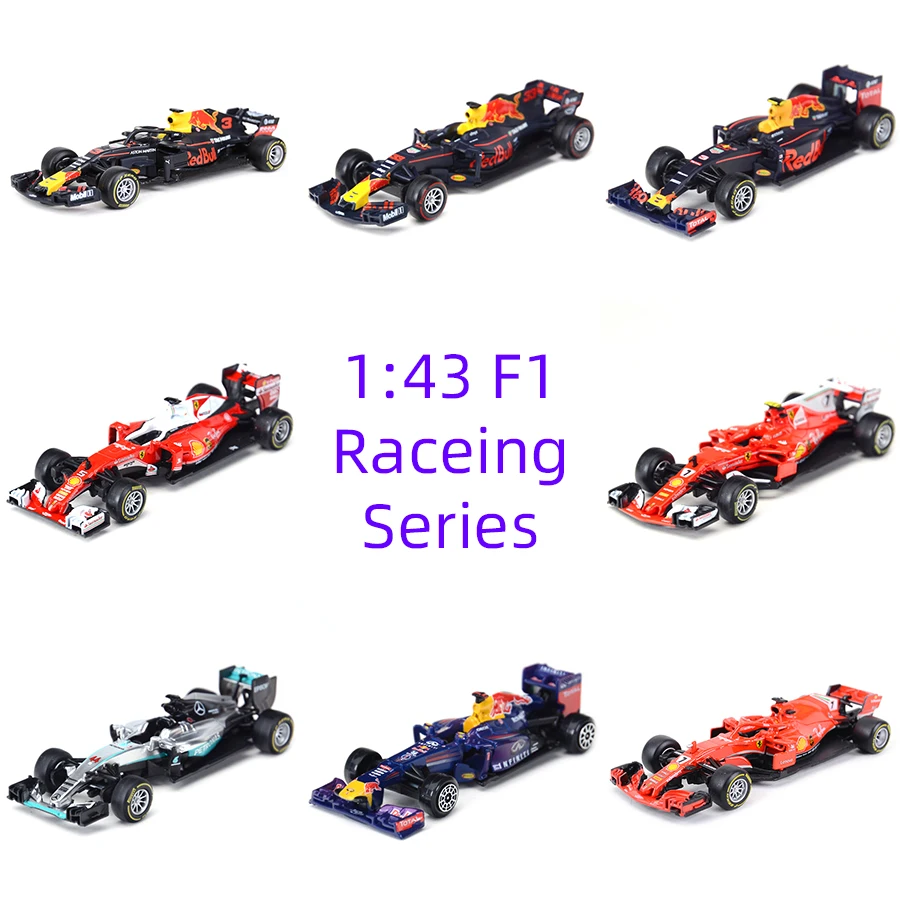 Bburago 1:43 2019 SF90 SF71H SF70H SF16H RB15 RB12 RB13 RB14 W10 F1 Racing Formula Car Static Simulation Diecast Alloy Model Car