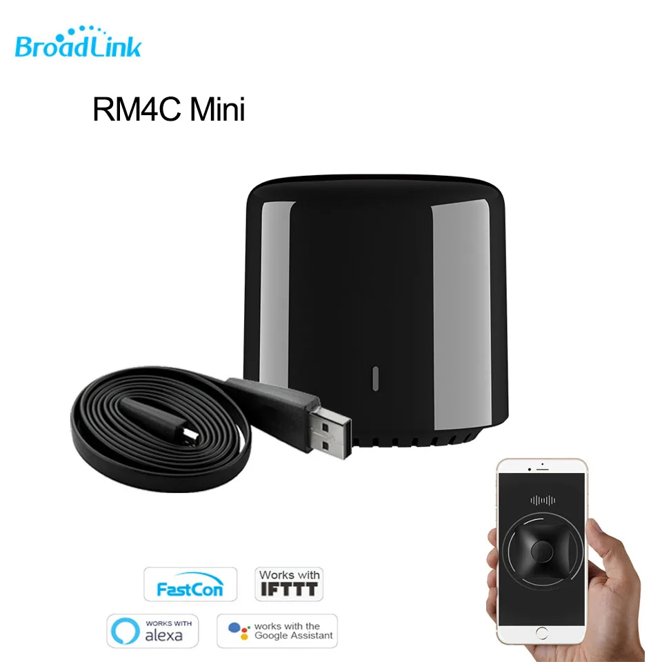 Broadlink RM4C мини Интеллектуальный ИК пульт дистанционного управления WiFi/4G работает с Alexa Google Home Mini iFTTT умный дом автоматизация