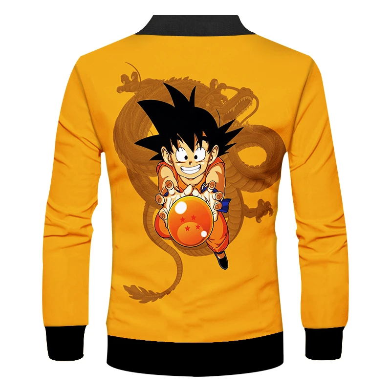 UJWI 3d принт аниме мультфильм Dragon Ball Z Модные мужские женские толстовки на молнии куртки с длинным рукавом на молнии 3D Толстовка Топы