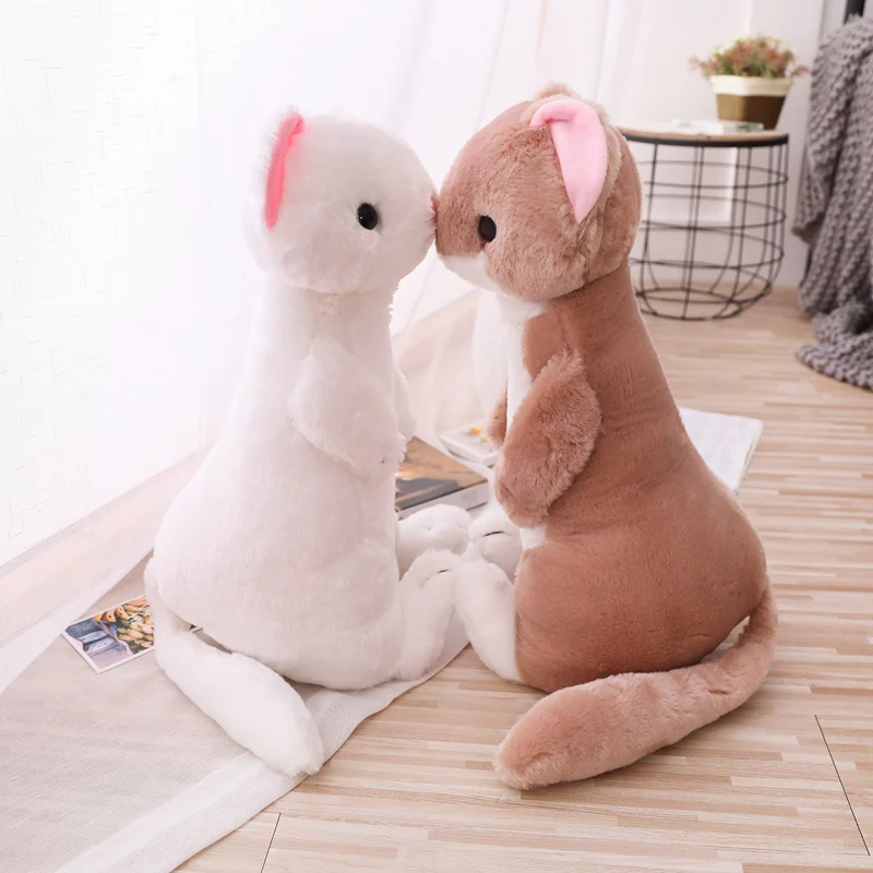Креативная Ferret, мягкая кукла, Имитация животных, игрушка, мягкая Сидящая Ferret, лесные животные, плюшевые игрушки, детские куклы, плюшевая игрушка для кошек, подарок