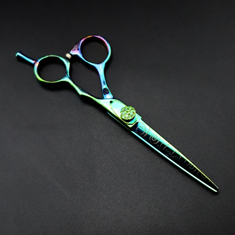 XUANFENG 6 440C Skull Handle Hair Scissors Haircutting Scissors for Home  or Barber Store Cutting Scissors and thinning Scissors (2 pcs)