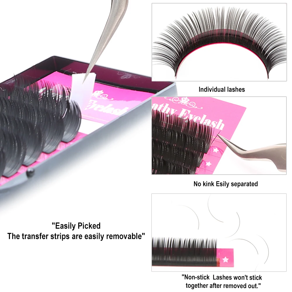 10CASE Eyelashes Extension Silk Fiber Individual False Eyelash Extensions Classic Natural Lash Extension Supply Russian Lashes 10CASE Eyelashes Extension Silk Fiber Individual False Eyelash Extensions Classic Natural Lash Extension Supply Russian Lashes