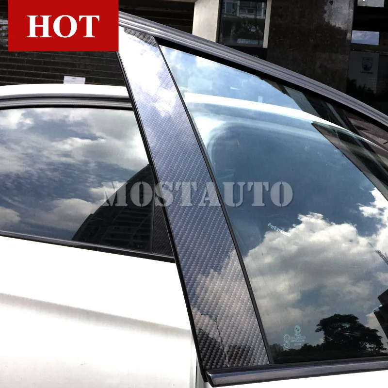 Carbon Fiber Window B Pillars Posts Cover For BMW 1 Series 3 5 F07 F10 F20 F30 Car Accessories Interior Decor | Автомобили и