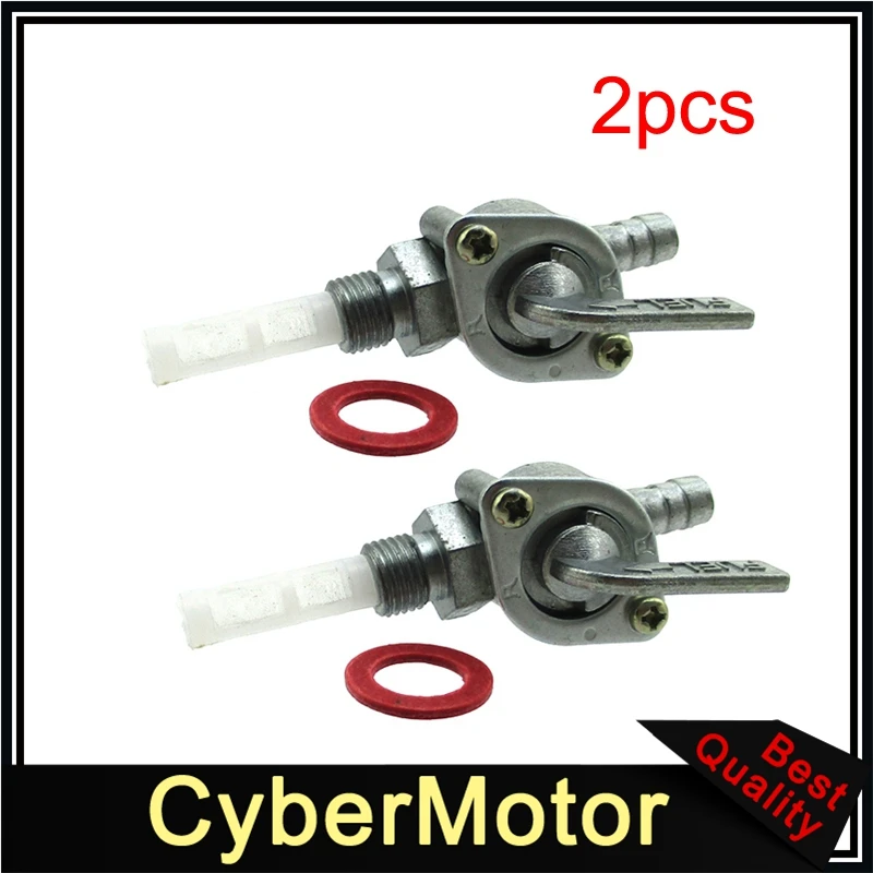 Газовый топливный бак переключатель клапан Petcock кран для 2 такта 49cc 50cc 60cc 66cc 80cc моторизованный велосипед - Цвет: 2pcs