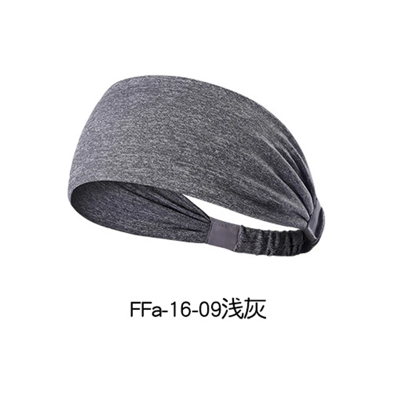 Light gray Высокоэластичные повязки на голову для йоги, спортивные повязки на голову, повязка на голову для тренажерного зала, фитнеса, головной платок для йоги, бега, повязка на голову, быстросохнущие повязки на голову для пилатеса - Цвет: Light gray