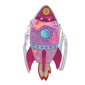 

Women PU Leather Rocket Shaped Shoulder Lady Crossbody Bag Tote Satchel Purse