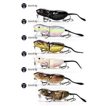 

Realistic Multi-Piece Mouse Bait Fishing Lures Bionic Rat Articulated Baits Hard Artificial Lure