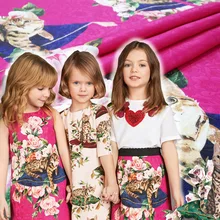 Жаккардовая ткань; сезон осень-зима; розовая, красная одежда для родителей и детей с изображением кота; модная детская одежда с цифровым принтом; версия для взрослых