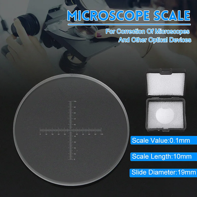 Règle croisée d'étalonnage de micromètre d'étape d'objectif d'échelle coulissante de Microscope de 10MM/100 0.1MM C7 pour des outils de mesure de diamètre ► Photo 2/5