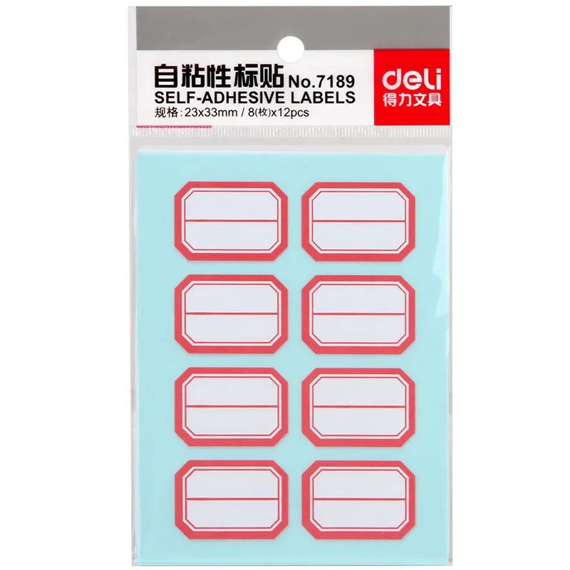 Deli 7189 Self-Adhesive Label Paper Sticker Stick Label Self-adhesive Label Sticker 23*33 Mm