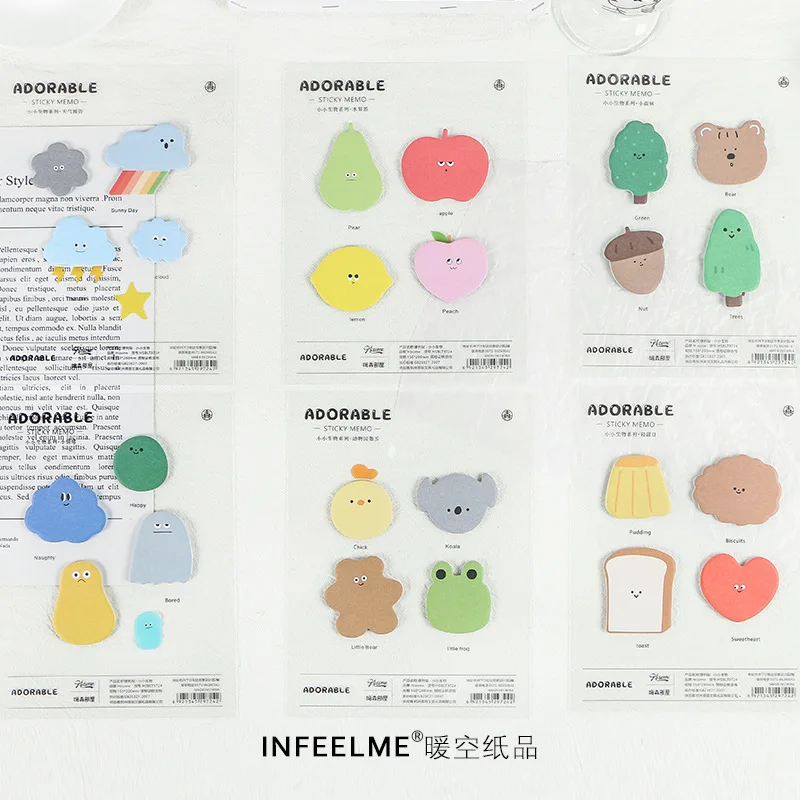 

Single Combination Convenience Sticker Small Creature Series Fresh Message Note Notes N Times Stickers