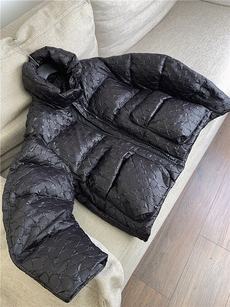 Leather Jackets New thickening white duck down bread served brief paragraph 95 female H19DY199 down jacket long duvet coat