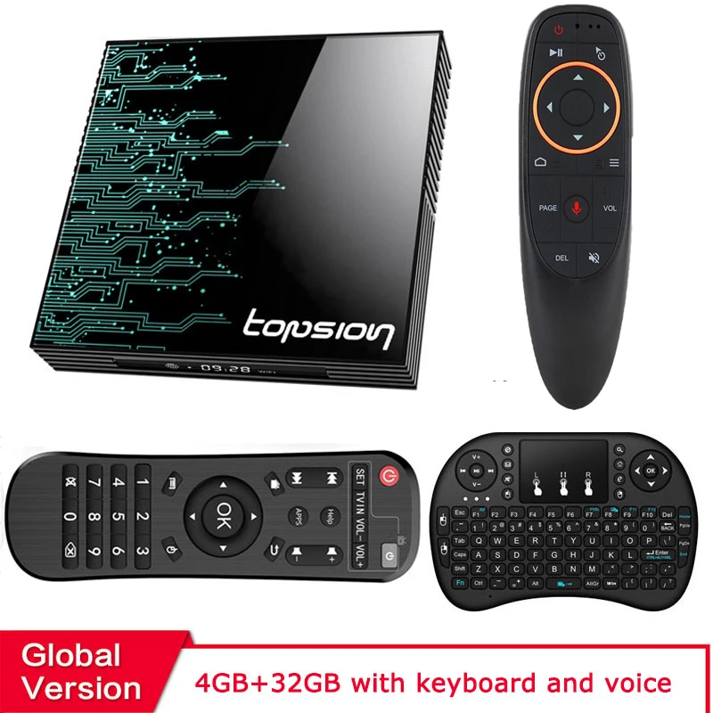32G key airmouse Android tv Box 9,0 4 ГБ 32 ГБ 64 ГБ 4K H.265 медиаплеер 3D видео Google помощник Netflix 2,4G 5 ГГц Wifi ТВ приемник телеприставка - Цвет: 32G key airmouse