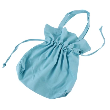 

New Canvas Shopping Bag Large Ladies Shoulder Bag Drawstring Design Handbag Reusable Shopping Green Folding Female Beach Bag