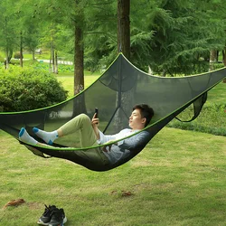 157 Inch Hammock Sleeping Bag Stretch Mesh Folded Portable Camp Bed Ultra Light for Tourism