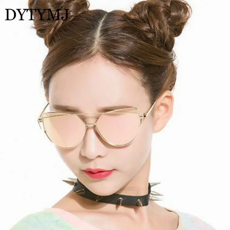 

DYTYMJ Cat Eye Sunglasses Women 2020 Classic Metal Glasses for Women Mirror Glasses Women Retro Eyeglasses Lentes De Sol Mujer