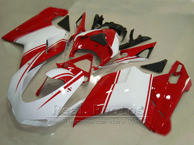 Компрессионный молдинг обтекатель комплект для Ducati 848 1098 1198 07 08 09 10 11 Белый