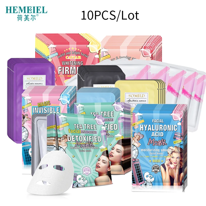 HEIMEIEL 10 шт. маска для лица с гиалуроновой кислотой увлажняющая удаления угрей уход