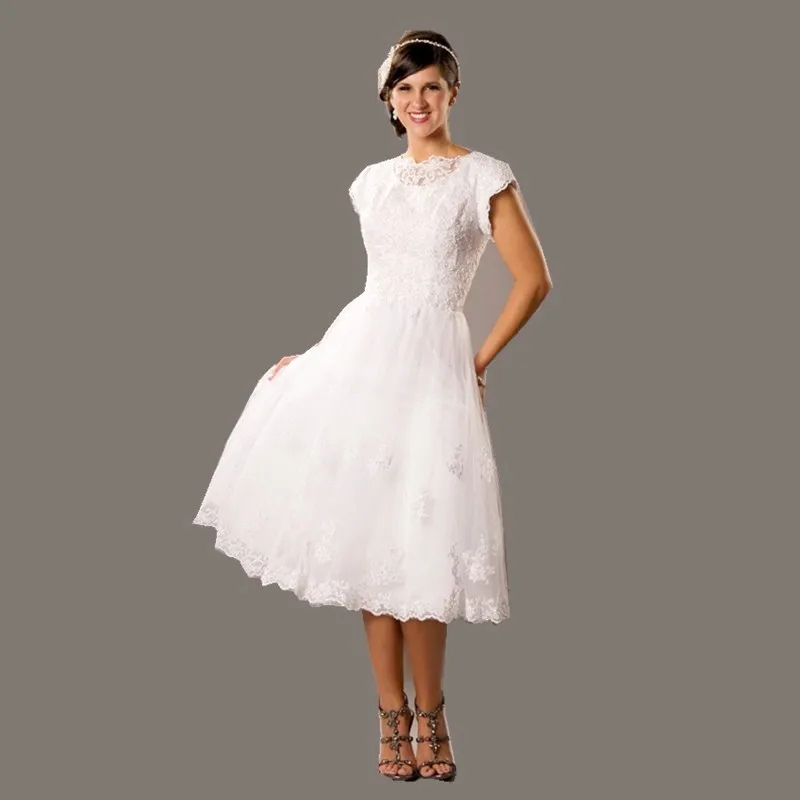 

Short Teal Lace Wedding Dresses A Line 2015 Sale Short Sleeve Tulle Cheap Robe De Mariage Spring Fall Garden Bridal Gowns 2016