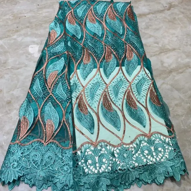 Последние африканские кружевные ткани французское кружево с камнями цветочный дизайн Вышивка Ткань африканские нигерийские Гана вечерние платья