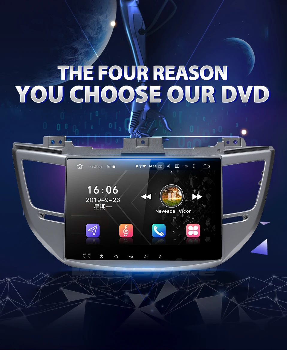 Автомобильный dvd gps плеер для Tucson ix35 автомобильный dvd gps навигатор raido Видео Аудио плеер автомобиля 2 din стерео android 9,0 PX6