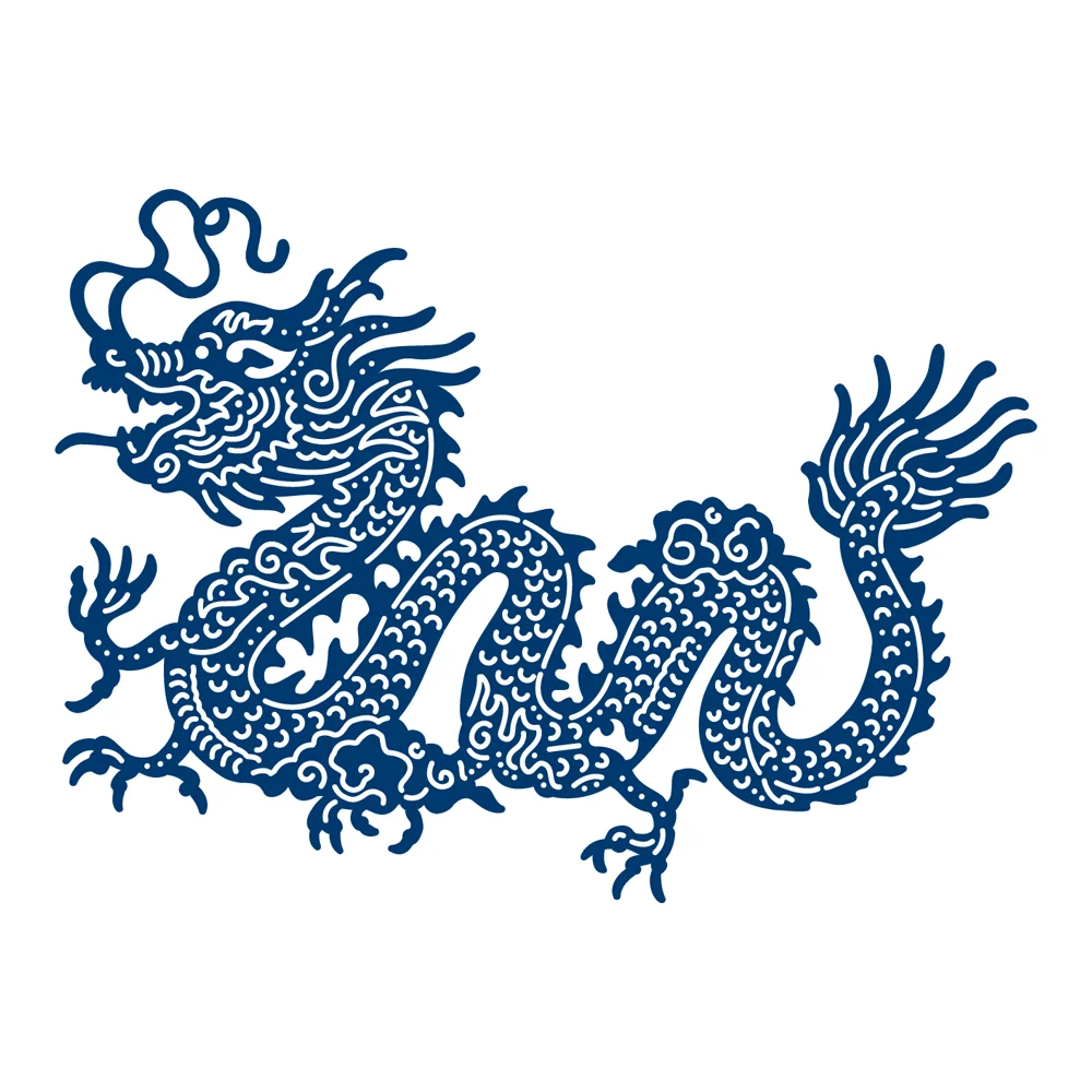 Dragon Metal Cutting Die Scrapbook Embossed Paper Card Album Craft Template Cut Stencils New for 2021 Arrive | Дом и сад