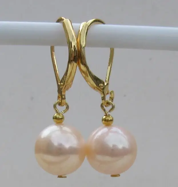 

11-10MM SOUTH SEA GENUINE PERFECT PEARL EARRING 14k/20