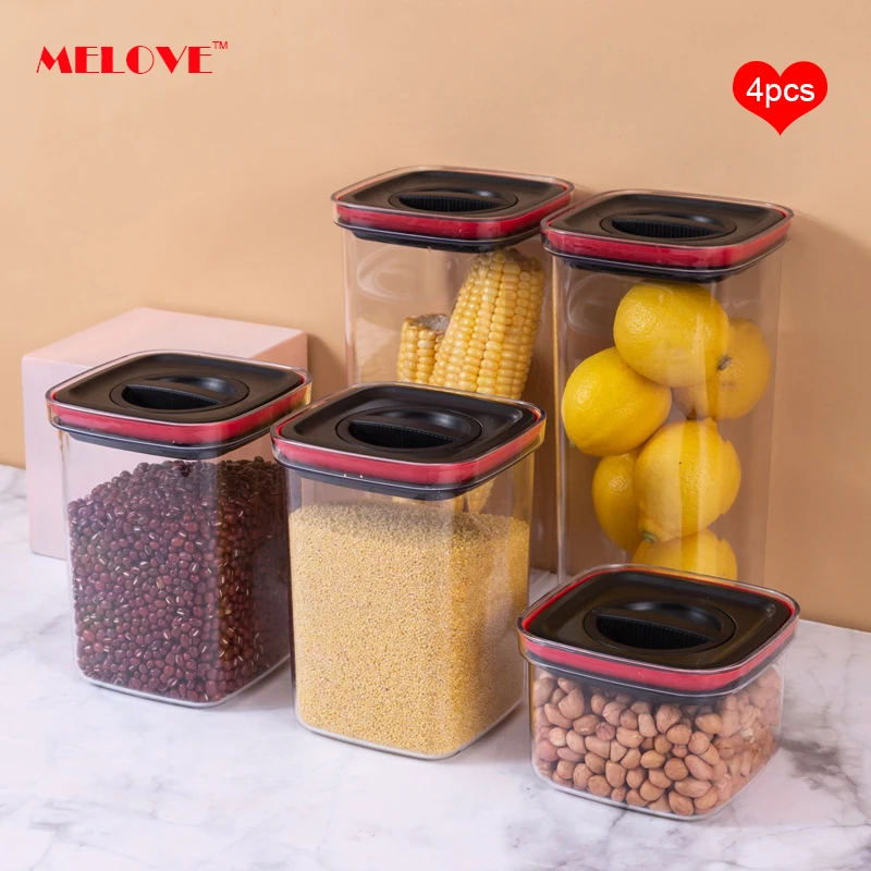 Plastic kitchen canisters sets