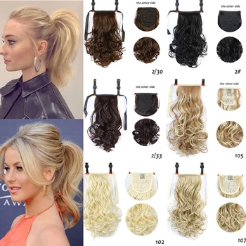 

AILIADE Clip In Hair Extension Curly Ponytail My Little Pony Tail False Hair Fairy Tail Horse Hair on Clips