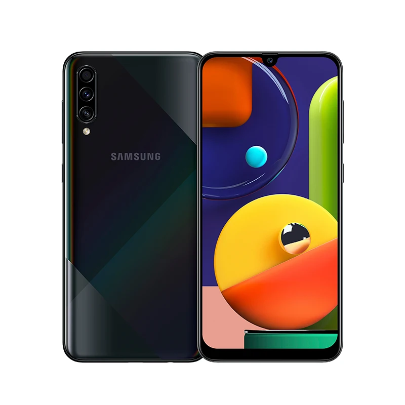 Смартфон samsung Galaxy A50S Android 6," FHD+ Super Infinity u-дисплей 6 ГБ 128 ГБ Octa-Cor 48MP 4000 мАч аккумулятор телефон nfc - Цвет: Черный