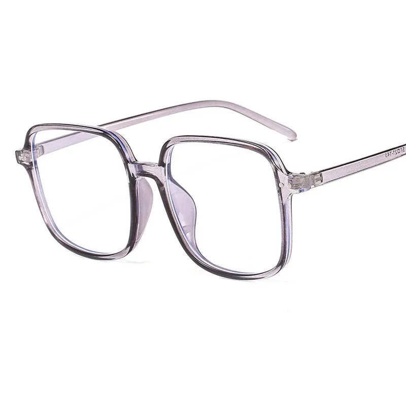 Модные женские очки, анти-синий светильник, плоские зеркальные очки, корейский стиль, квадратная оправа, очки, дикие очки