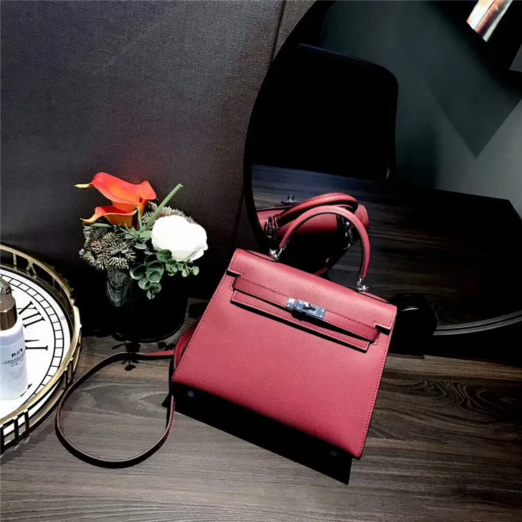 

2020 selected designer European and American classic kay hand lading shoulder diagonal women bag leather