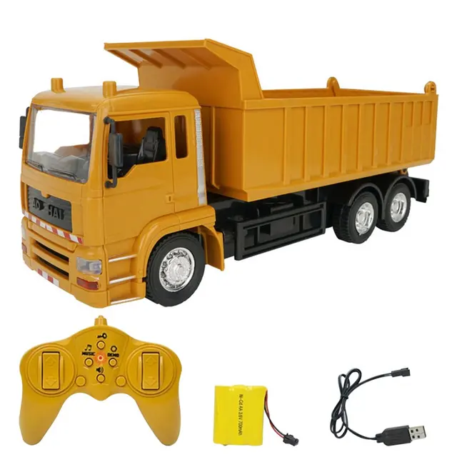 RC Truck RC Excavator 2.4G Radio Controlled Car Caterpillar Tractor Model Engineering Car Digging Soil Sound Toys For Boys 1