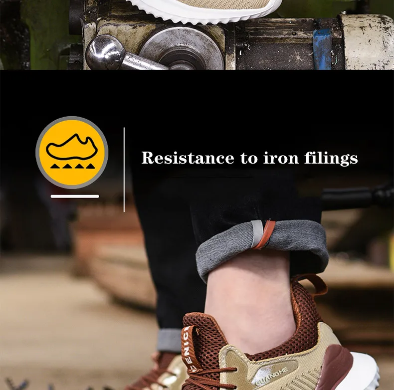 Work Safety Shoes For Men Lightweight Protective Work Sneakers Steel Women Toe Shoes Anti-smashing Anti-piercing Safety Boots
