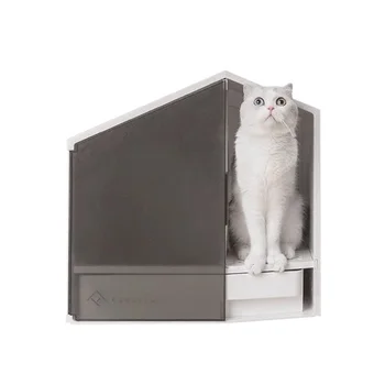 

Small House Cat Sandbox Semi-closed Cat Toilet Sandbox Deodorizer Cat Dung Basin
