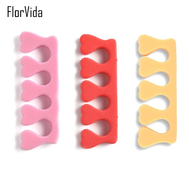 FlorVida 1 pair Sponge Toe Separator Soft Ultralight Cotton Nail Art Tool For Toe Manicure