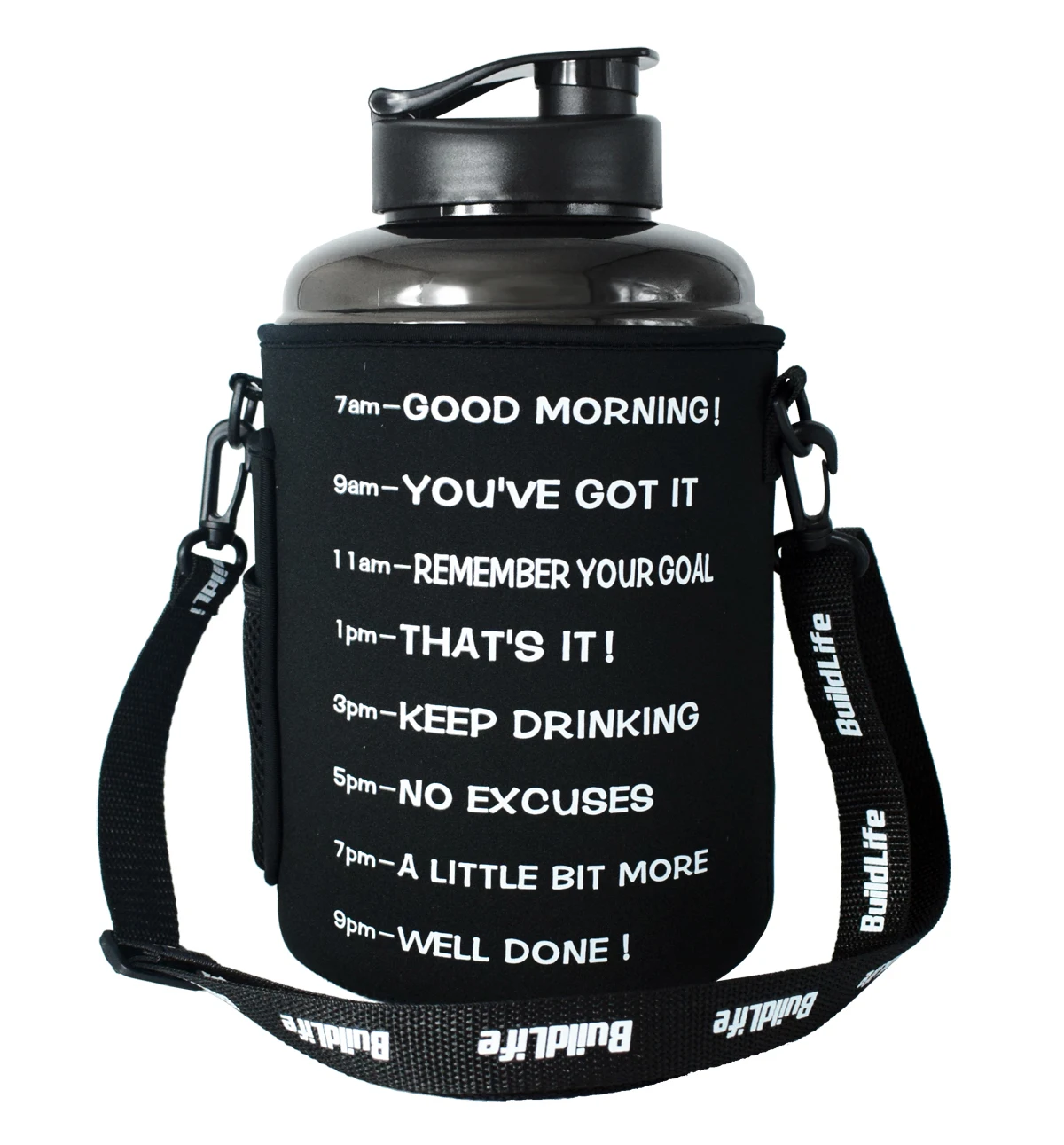 

Quifit 2.2L 2.5L 3.78L Bag Pack Sleeve Cover Carrier With Shoulder strap For Gallon Sports Water Drinking Bottle Jug GYM Sports