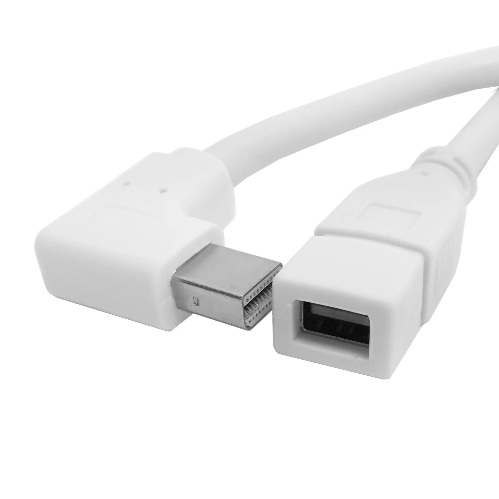 Left bend Mini displayport DP удлинитель для мужчин и женщин Светодиодный выделенный кабель