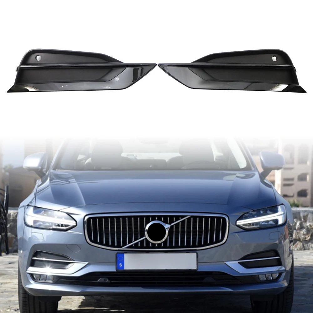 Car ABS Front Lower Bumper Fog Light Mesh Grille Protector For VOLVO S90 V90 2016 2017 2018 2019 31425447 31425446 1Pair | Автомобили и