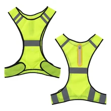 High Visibility Night Safety Vest Outdoor Sports Breathable Mesh Reflective Vest with Pocket for Running Cycling Jogging Walking