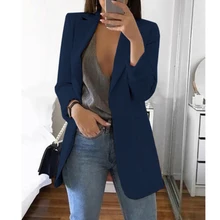 Женский Повседневный тонкий пиджак в деловом стиле костюм Женская куртка Верхняя одежда для офиса жакет комплект куртка Тонкий Топ женские блейзеры женские