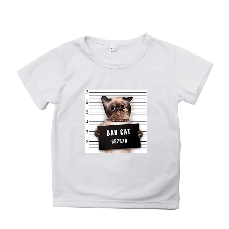 Bad dog bad cat cartoon printed Children's t-shirts Kids t-shirts summer cotton children's wea, Cartoon Bad dog bad cat cartoon printed Children's t-shirts Kids t-shirts summer cotton children's wea, Cartoon