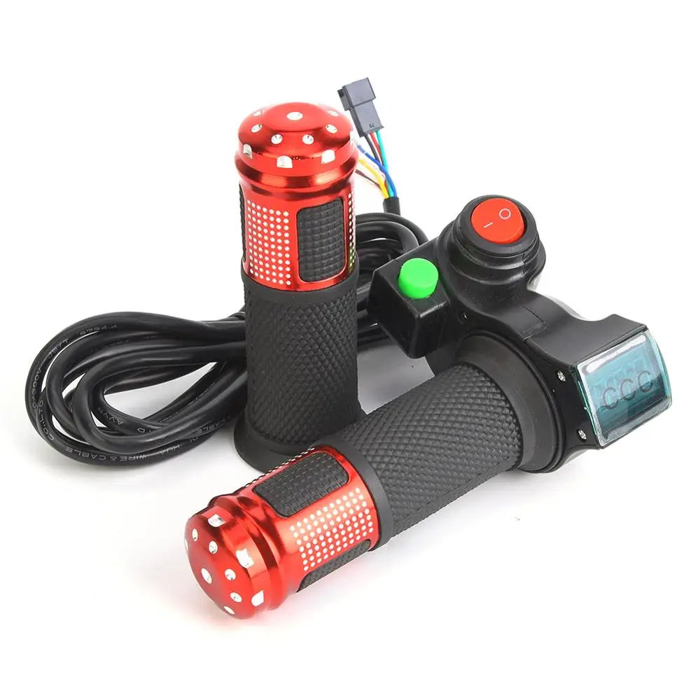 Electric Bike Display Throttle 1 Pair Universal LED Voltage Display for 12-99V Ebike Scooter Bike