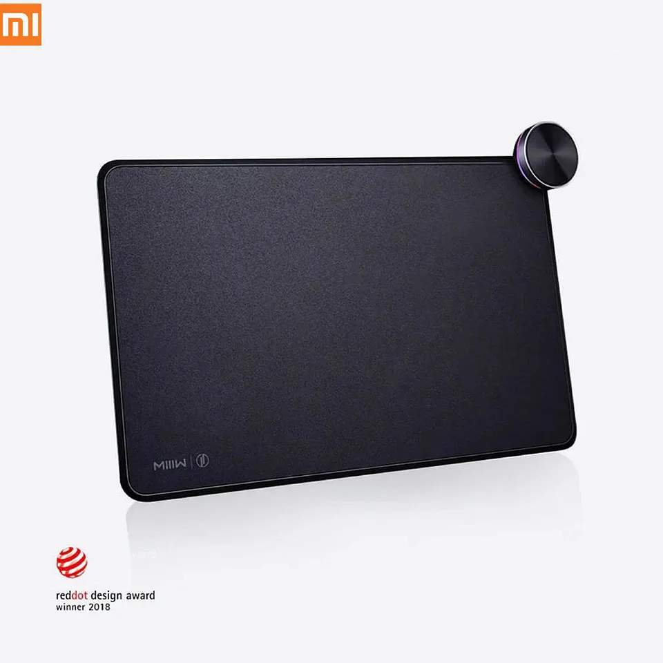 Черный Xiaomi Mijia Miiiw смарт-Мышь Pad Qi Беспроводная зарядка Xiaomi Беспроводное зарядное устройство для телефона Быстрая зарядка игровой коврик для мыши - Цвет: Черный