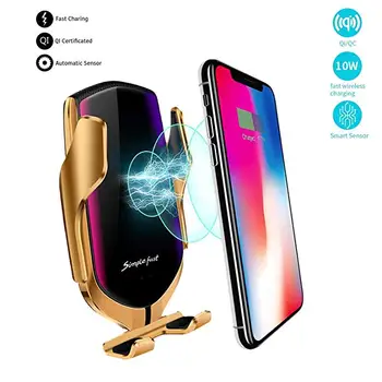 

Wireless Car Charger Automatic Clamping Intelligent Wireless Charger Mount Car Charger Holder 10W Fast Charging for More Phone