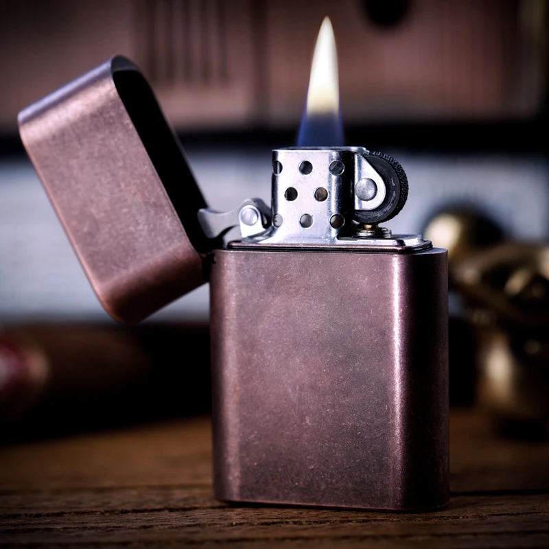 

Titanium Alloy Kerosene Lighter Metal Windproof Liner Customized Creative Men's Gift